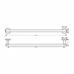 Casa si Gradina - Sanitare - Cazi si cabine de dus - Accesorii cada - Bara portprosop simpla crom Hansgrohe Logis Universal 644 mm - Infinity.ro