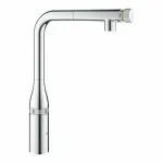 Casa si Gradina - Sanitare - Chiuveta bucatarie si accesorii - Baterii bucatarie - Baterie bucatarie cu dus extractibil Grohe Essence SmartControl crom - Infinity.ro