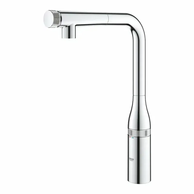 Casa si Gradina - Sanitare - Chiuveta bucatarie si accesorii - Baterii bucatarie - Baterie bucatarie cu dus extractibil Grohe Essence SmartControl crom - Infinity.ro