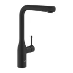 Casa si Gradina - Sanitare - Chiuveta bucatarie si accesorii - Baterii bucatarie - Baterie bucatarie cu dus extractibil Grohe Essence negru mat Phantom Black - Infinity.ro