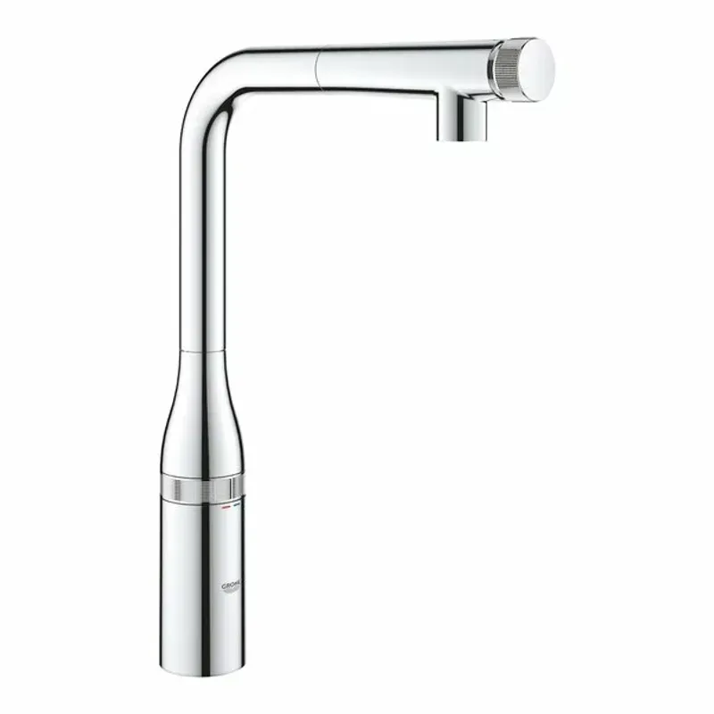 Casa si Gradina - Sanitare - Chiuveta bucatarie si accesorii - Baterii bucatarie - Baterie bucatarie cu dus extractibil Grohe Essence SmartControl crom - Infinity.ro