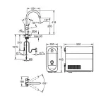 Casa si Gradina - Sanitare - Chiuveta bucatarie si accesorii - Baterii bucatarie - Baterie bucatarie Grohe Blue Home crom pipa tip C si Starter Kit - Infinity.ro