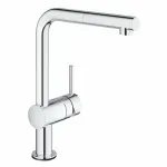 Casa si Gradina - Sanitare - Chiuveta bucatarie si accesorii - Baterii bucatarie - Baterie bucatarie cu dus extractibil Grohe Minta Touch crom - Infinity.ro