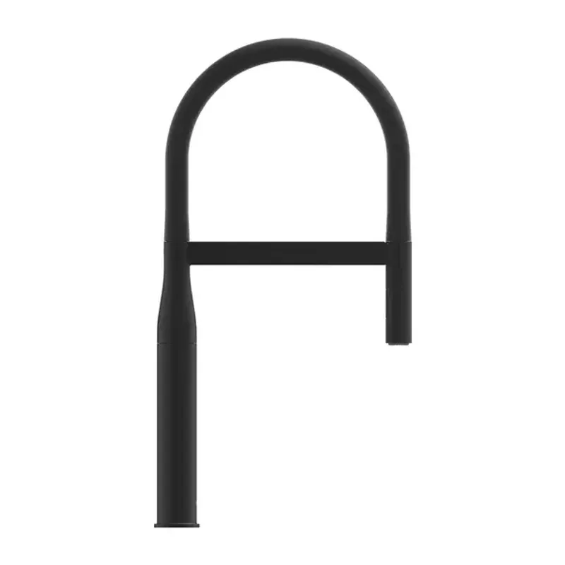 Casa si Gradina - Sanitare - Chiuveta bucatarie si accesorii - Baterii bucatarie - Baterie bucatarie cu pipa flexibila Grohe Essence negru mat Phantom Black - Infinity.ro