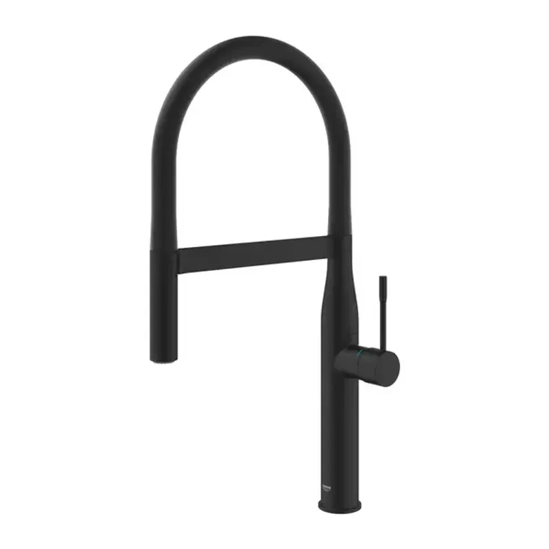 Casa si Gradina - Sanitare - Chiuveta bucatarie si accesorii - Baterii bucatarie - Baterie bucatarie cu pipa flexibila Grohe Essence negru mat Phantom Black - Infinity.ro