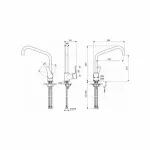 Casa si Gradina - Sanitare - Chiuveta bucatarie si accesorii - Baterii bucatarie - Baterie bucatarie Ideal Standard Alpha cu montaj pe perete - Infinity.ro