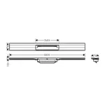 Casa si Gradina - Constructii - Materiale constructii - Sisteme de scurgere - Capac pentru rigola de dus Hansgrohe RainDrain Flex 80 cm ajustabila inox periat - Infinity.ro