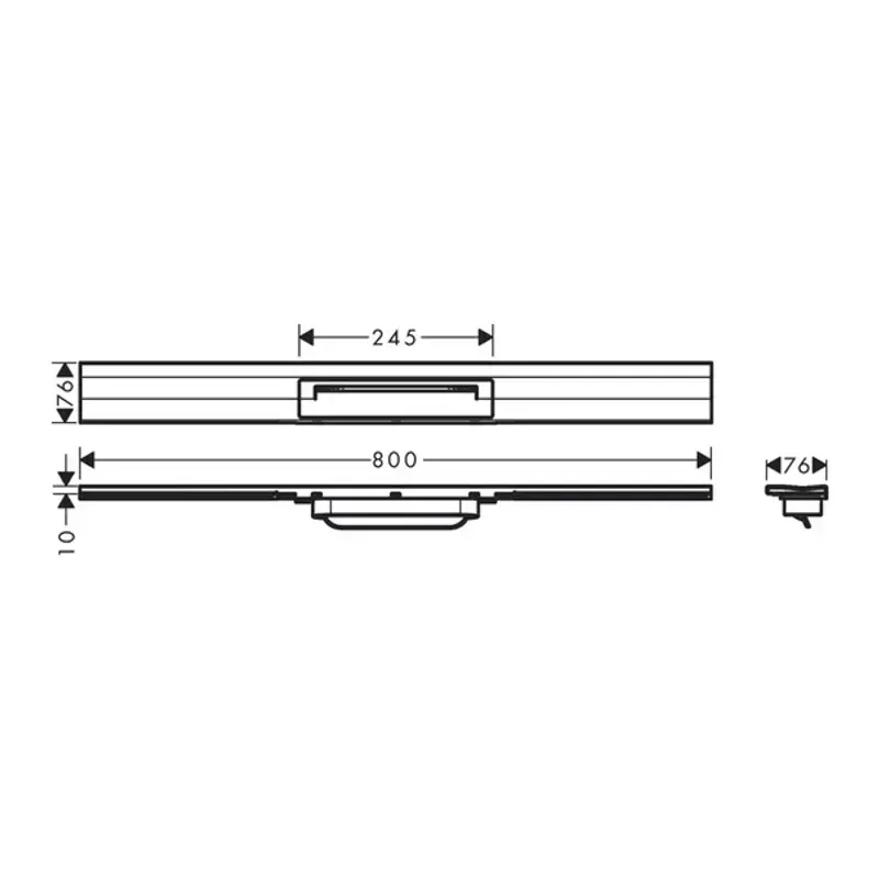 Casa si Gradina - Constructii - Materiale constructii - Sisteme de scurgere - Capac pentru rigola de dus Hansgrohe RainDrain Flex 80 cm ajustabila inox periat - Infinity.ro