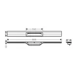 Casa si Gradina - Constructii - Materiale constructii - Sisteme de scurgere - Capac pentru rigola de dus Hansgrohe RainDrain Flex ajustabil 80 cm negru - crom periat - Infinity.ro