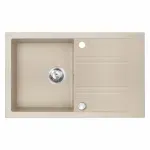 Casa si Gradina - Sanitare - Chiuveta bucatarie si accesorii - Chiuvete bucatarie - Chiuveta compozit Ferro Mezzo II granit 78x48 bej nisip - Infinity.ro
