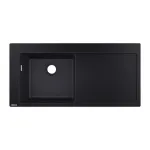 Casa si Gradina - Sanitare - Chiuveta bucatarie si accesorii - Chiuvete bucatarie - Chiuveta compozit Hansgrohe S51 SilicaTec negru grafit stanga 105x51 cm - Infinity.ro