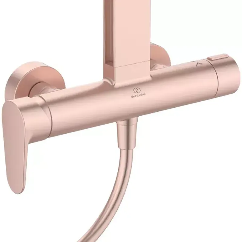 Casa si Gradina - Sanitare - Cazi si cabine de dus - Coloane si seturi de dus - Coloana de dus cu baterie monocomanda rose mat Ideal Standard Alu+ - Infinity.ro