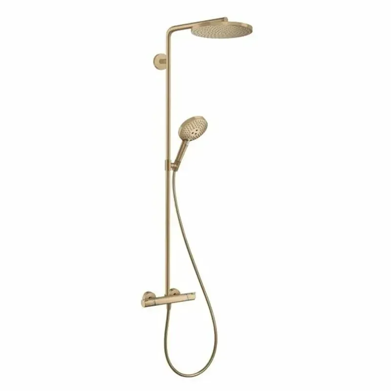Casa si Gradina - Sanitare - Cazi si cabine de dus - Coloane si seturi de dus - Coloana de dus cu baterie termostatata bronz periat Hansgrohe Raindance Select S 240 - Infinity.ro