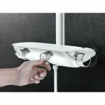 Casa si Gradina - Sanitare - Cazi si cabine de dus - Coloane si seturi de dus - Coloana de dus cu baterie termostatata crom - alb Grohe RainShower System SmartControl 360 Mono - Infinity.ro