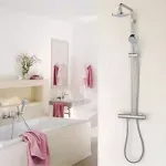 Casa si Gradina - Sanitare - Cazi si cabine de dus - Coloane si seturi de dus - Coloana de dus cu baterie termostatata Grohe Tempesta Cosmopolitan 160 - Infinity.ro