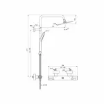 Casa si Gradina - Sanitare - Cazi si cabine de dus - Coloane si seturi de dus - Coloana de dus cu baterie termostatata Ideal Standard Ceratherm T100 - Infinity.ro