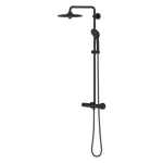 Casa si Gradina - Sanitare - Cazi si cabine de dus - Coloane si seturi de dus - Coloana de dus cu baterie termostatata negru mat Grohe Euphoria 260 - Infinity.ro