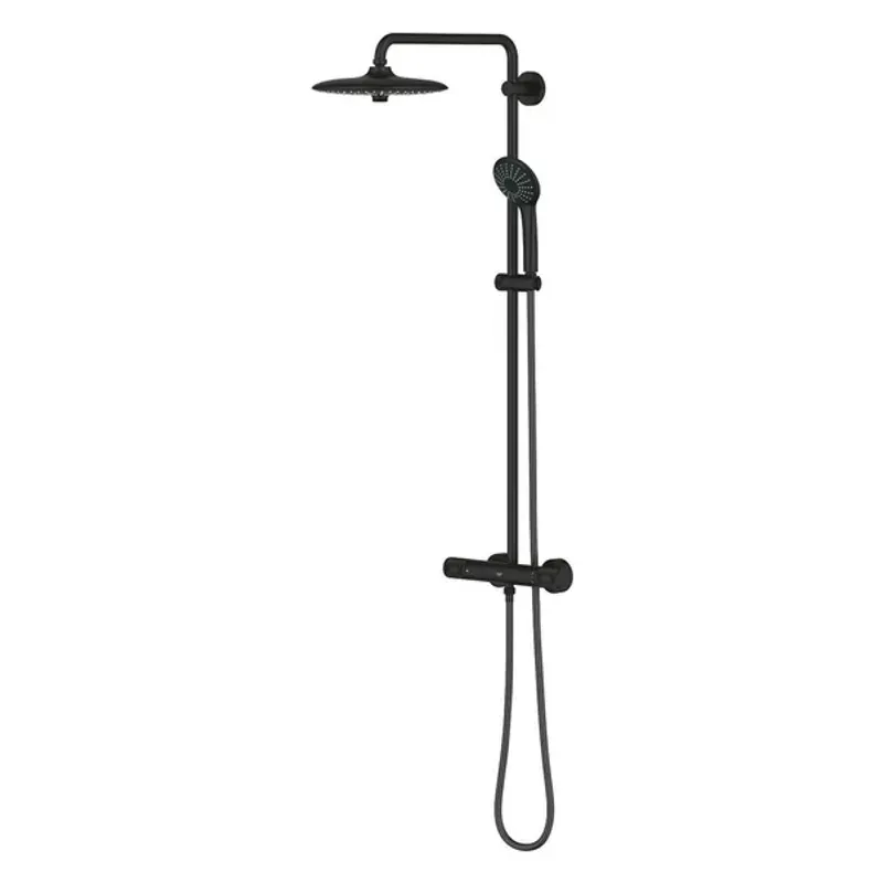 Casa si Gradina - Sanitare - Cazi si cabine de dus - Coloane si seturi de dus - Coloana de dus cu baterie termostatata negru mat Grohe Euphoria 260 - Infinity.ro