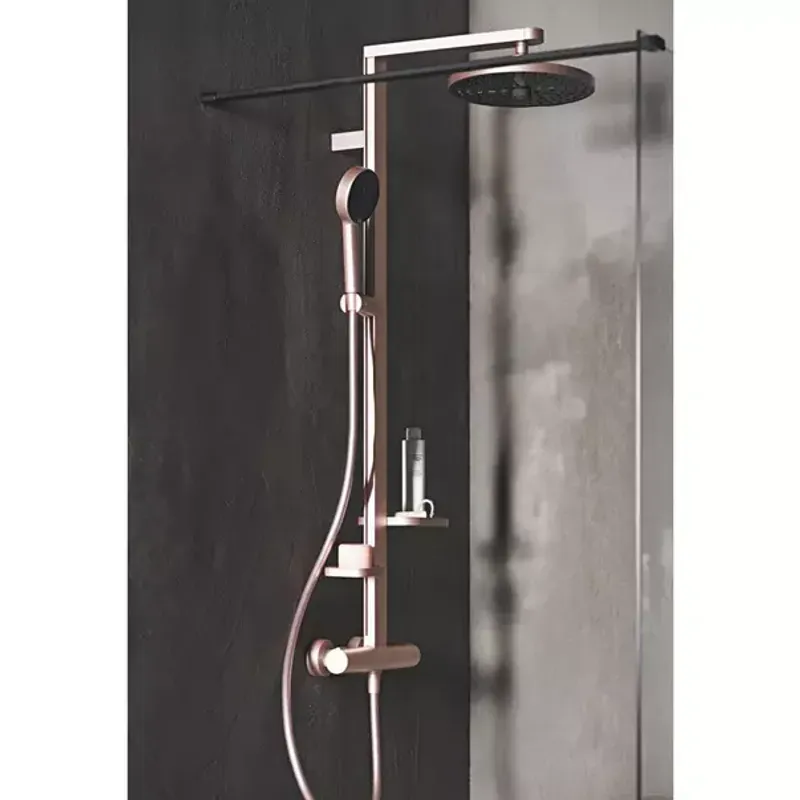 Casa si Gradina - Sanitare - Cazi si cabine de dus - Coloane si seturi de dus - Coloana de dus cu baterie termostatata rose mat Ideal Standard Alu+ - Infinity.ro