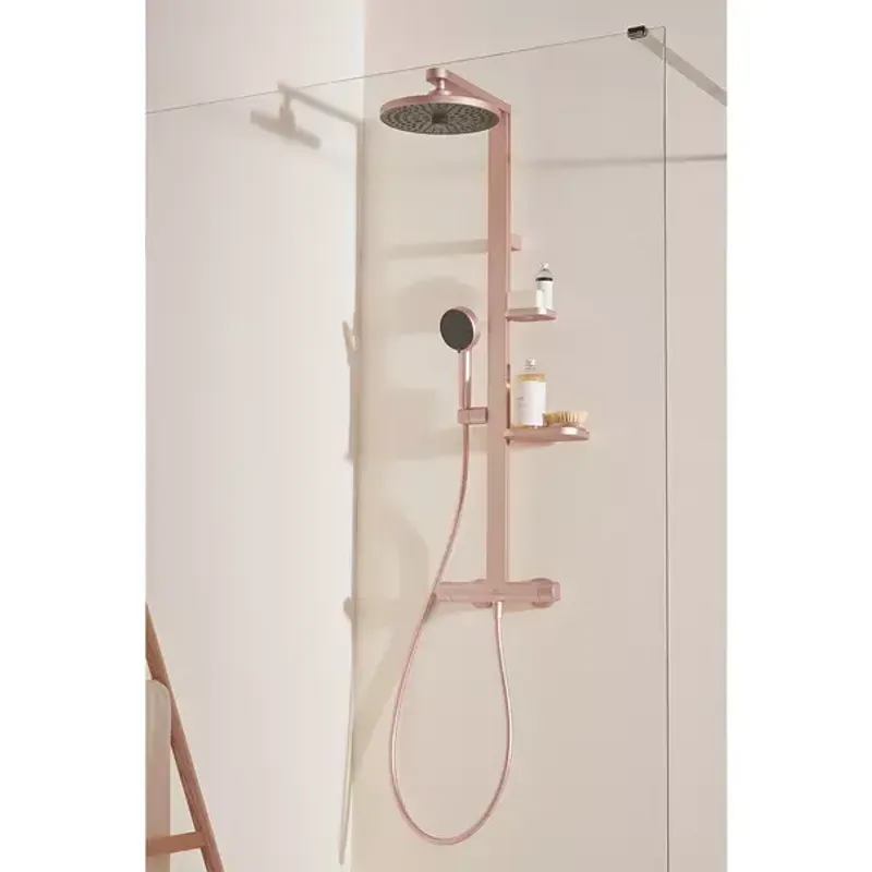 Casa si Gradina - Sanitare - Cazi si cabine de dus - Coloane si seturi de dus - Coloana de dus cu baterie termostatata rose mat Ideal Standard Alu+ - Infinity.ro