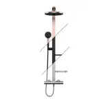 Casa si Gradina - Sanitare - Cazi si cabine de dus - Coloane si seturi de dus - Coloana de dus cu baterie termostatata rose mat Ideal Standard Alu+ - Infinity.ro