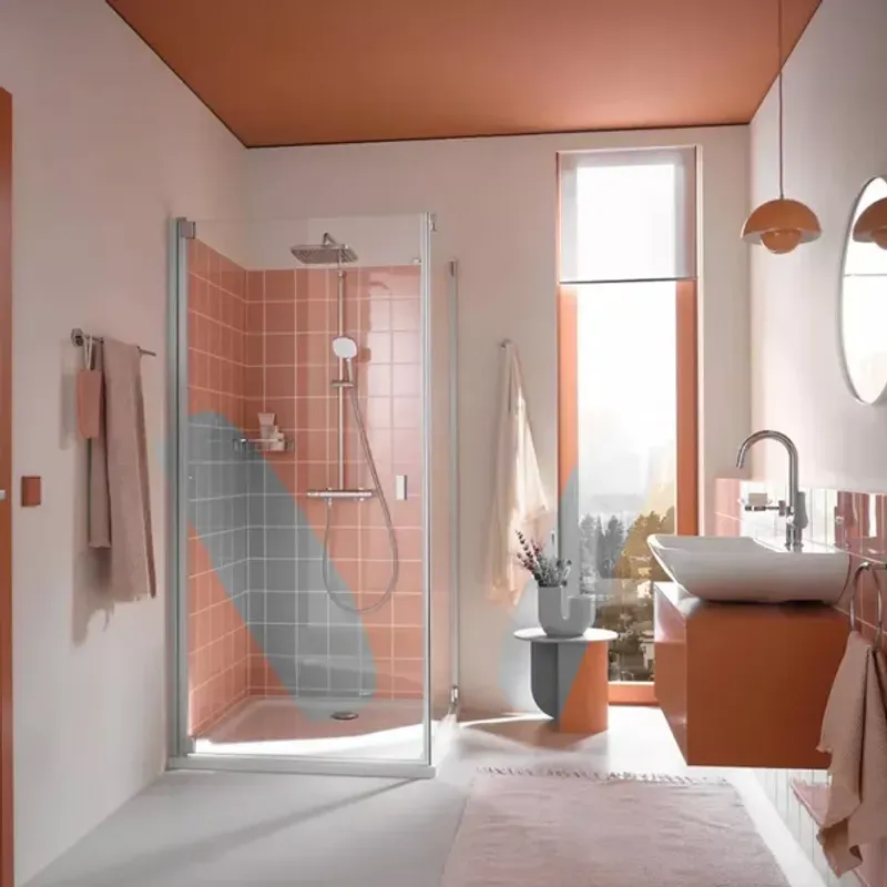 Casa si Gradina - Sanitare - Cazi si cabine de dus - Coloane si seturi de dus - Coloana de dus Grohe Tempesta 250 Cube cu baterie termostatata crom lucios - Infinity.ro