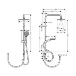 Casa si Gradina - Sanitare - Cazi si cabine de dus - Coloane si seturi de dus - Coloana de dus negru mat Hansgrohe Vernis Shape 230 cu 2 functii fara baterie - Infinity.ro