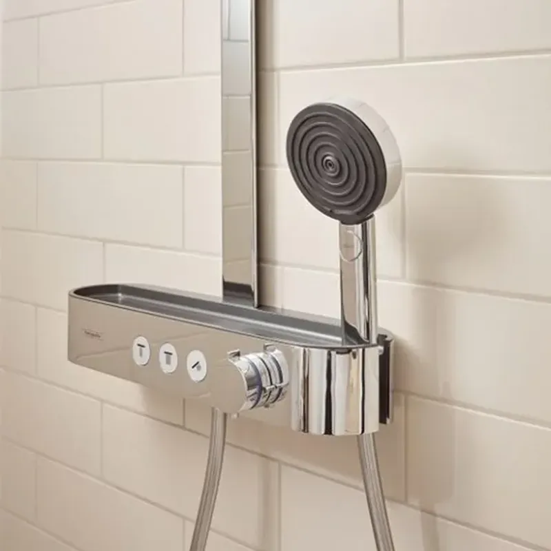 Casa si Gradina - Sanitare - Cazi si cabine de dus - Coloane si seturi de dus - Coloana de dus Hansgrohe Pulsify S 260 crom cu termostat ShowerTablet Select 400 - Infinity.ro