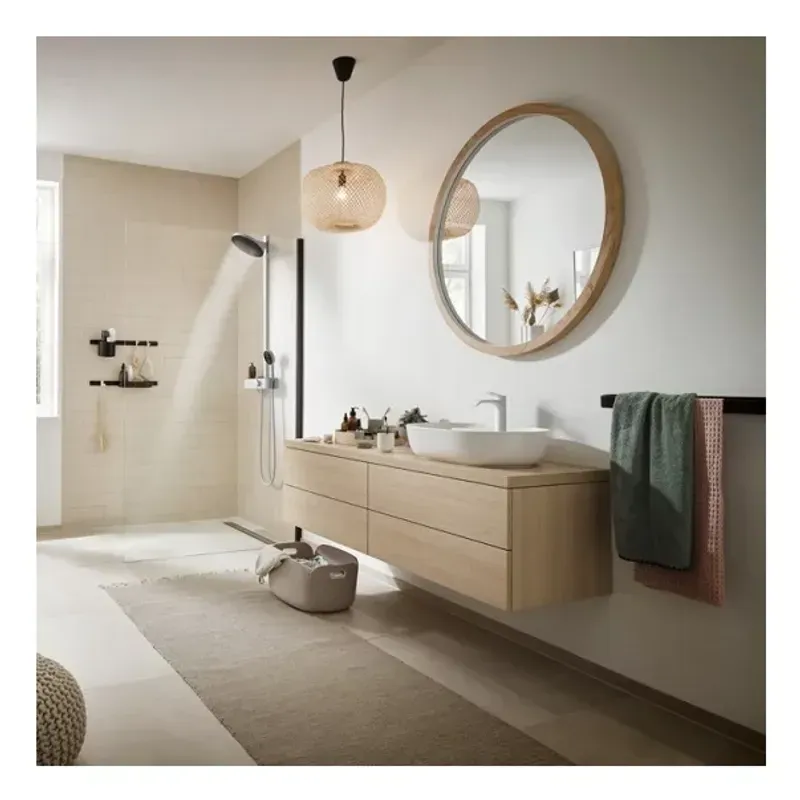 Casa si Gradina - Sanitare - Cazi si cabine de dus - Coloane si seturi de dus - Coloana de dus Hansgrohe Pulsify S 260 crom cu termostat ShowerTablet Select 400 - Infinity.ro