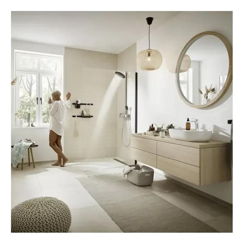 Casa si Gradina - Sanitare - Cazi si cabine de dus - Coloane si seturi de dus - Coloana de dus Hansgrohe Pulsify S 260 crom cu termostat ShowerTablet Select 400 - Infinity.ro