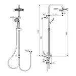 Casa si Gradina - Sanitare - Cazi si cabine de dus - Coloane si seturi de dus - Coloana de dus negru mat Ideal Standard Cerafine O fara baterie - Infinity.ro