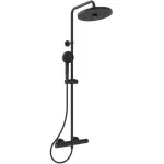 Casa si Gradina - Sanitare - Cazi si cabine de dus - Coloane si seturi de dus - Coloana de dus termostatata negru mat Ideal Standard Ceratherm T25+ - Infinity.ro