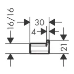 Casa si Gradina - Sanitare - Cazi si cabine de dus - Accesorii cada - Cuier Hansgrohe AddStoris crom - Infinity.ro