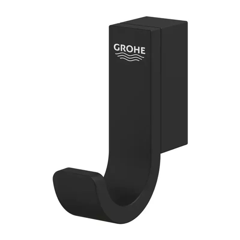 Casa si Gradina - Sanitare - Cazi si cabine de dus - Accesorii cada - Cuier Grohe Selection negru mat Phantom Black - Infinity.ro