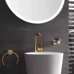 Casa si Gradina - Sanitare - Suporturi si accesorii baie - Suporturi baie - Inel portprosop Grohe Essentials auriu lucios Cool Sunrise - Infinity.ro