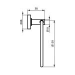 Casa si Gradina - Sanitare - Suporturi si accesorii baie - Suporturi baie - Inel portprosop negru mat Ideal Standard IOM - Infinity.ro