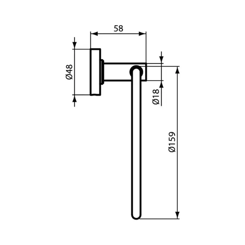 Casa si Gradina - Sanitare - Suporturi si accesorii baie - Suporturi baie - Inel portprosop negru mat Ideal Standard IOM - Infinity.ro