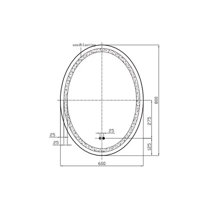Casa si Gradina - Mobilier - Mobilier baie - Oglinzi baie - Oglinda cu iluminare si dezaburire Fluminia Picasso-IN-60 60 cm - Infinity.ro