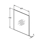 Casa si Gradina - Mobilier - Mobilier baie - Oglinzi baie - Oglinda dreptunghiulara Ideal Standard Mirror&Light Ecco 60 cm - Infinity.ro