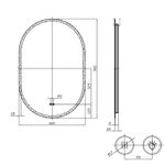 Casa si Gradina - Mobilier - Mobilier baie - Oglinzi baie - Oglinda Fluminia, Dali, ovala, cu iluminare LED, 3 culori - Infinity.ro