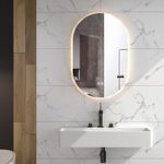 Casa si Gradina - Mobilier - Mobilier baie - Oglinzi baie - Oglinda Fluminia, Dali, ovala, cu iluminare LED, 3 culori - Infinity.ro