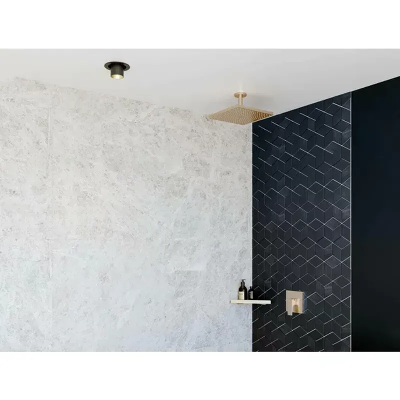 Casa si Gradina - Sanitare - Cazi si cabine de dus - Coloane si seturi de dus - Palarie cu brat de dus Hansgrohe Raindance E 300 Air auriu lucios - Infinity.ro