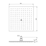 Casa si Gradina - Sanitare - Cazi si cabine de dus - Coloane si seturi de dus - Palarie de dus Ideal Standard IdealRain 300x300 mm crom lucios 1 functie - Infinity.ro
