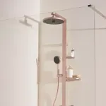 Casa si Gradina - Sanitare - Cazi si cabine de dus - Coloane si seturi de dus - Palarie de dus rotunda din aluminiu Ideal Standard Alu+ rose mat 2 functii - Infinity.ro