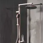 Casa si Gradina - Sanitare - Cazi si cabine de dus - Coloane si seturi de dus - Palarie de dus rotunda din aluminiu Ideal Standard Alu+ rose mat 2 functii - Infinity.ro