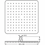 Casa si Gradina - Sanitare - Cazi si cabine de dus - Coloane si seturi de dus - Palarie dus Ideal Standard IdealRain Cube M1 patrata 300x300 mm - Infinity.ro