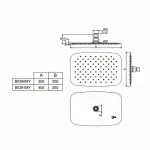 Casa si Gradina - Sanitare - Cazi si cabine de dus - Coloane si seturi de dus - Palarie dus Ideal Standard IdealRain Luxe M1 rectangulara 250x400 mm - Infinity.ro