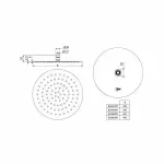 Casa si Gradina - Sanitare - Cazi si cabine de dus - Coloane si seturi de dus - Palarie dus Ideal Standard IdealRain Luxe M1 rotunda 300 mm - Infinity.ro