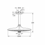 Casa si Gradina - Sanitare - Cazi si cabine de dus - Coloane si seturi de dus - Palarie si brat de dus Grohe Euphoria 260 3 jeturi montare din tavan - Infinity.ro