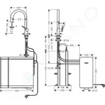 Casa si Gradina - Sanitare - Chiuveta bucatarie si accesorii - Baterii bucatarie - Set crom periat Hansgrohe Aquittura Select M91 SodaSystem 210 sBox cu 1 jet - Infinity.ro